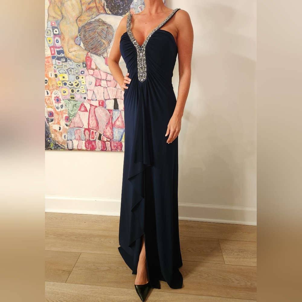 Beautiful Navy Blue Evening Gown